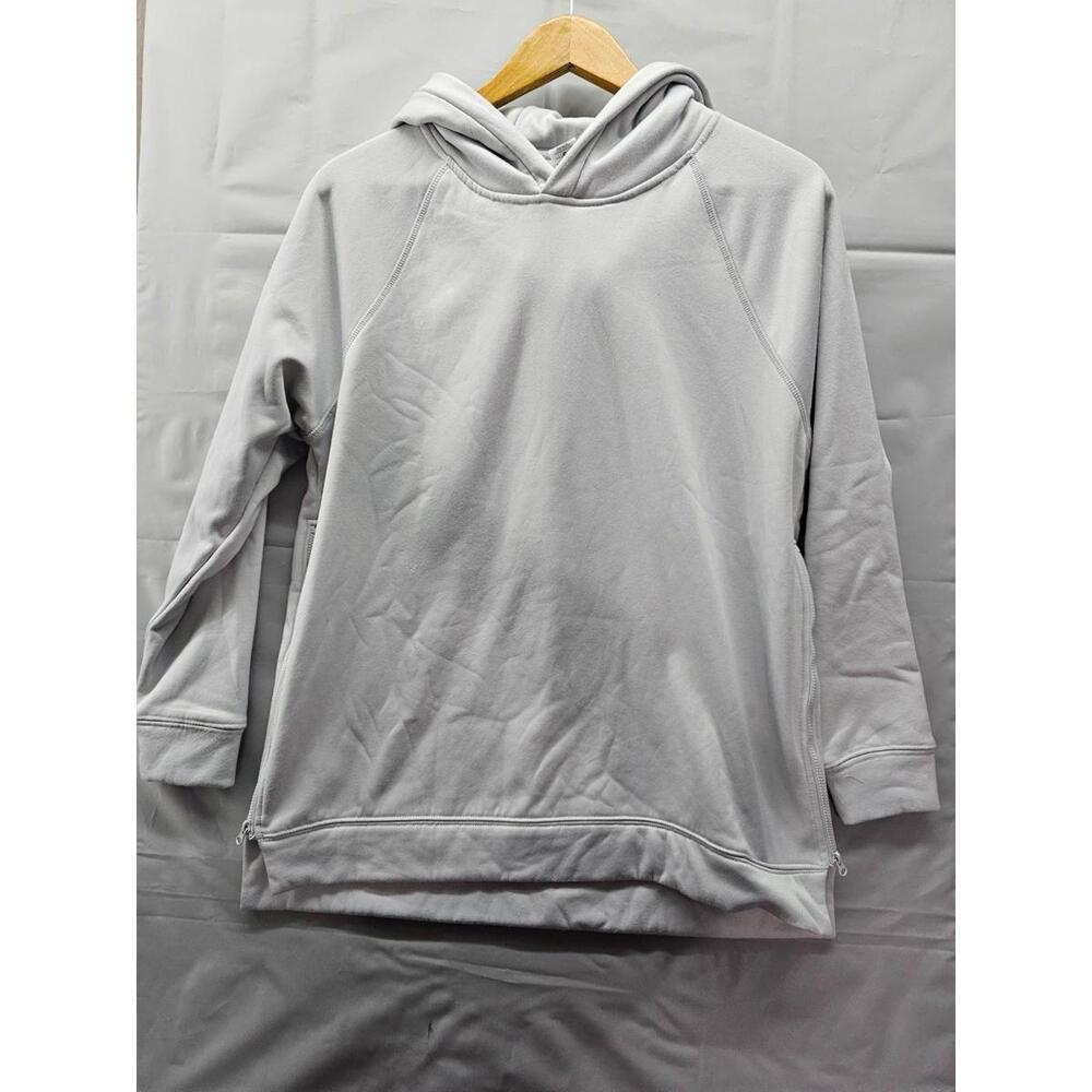Mono B Women’s Light Gray Hoodie with Side Zippers Size Small